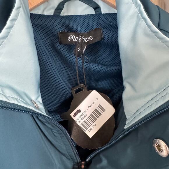 Malbon Golf Ocean Blue Costanzo Windbreaker Jacket S NEW Embroidered M Logo - Picture 6 of 7